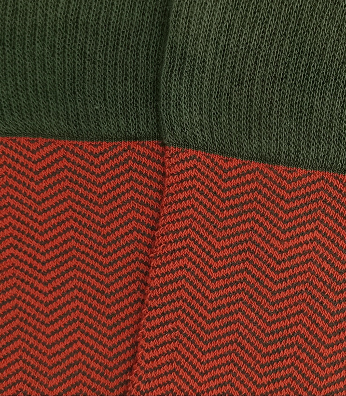 Calcetines Altos Espiga Verde Y Naranja