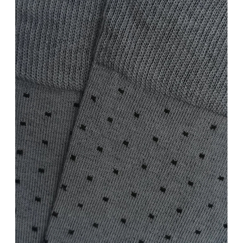 Gray and Black Polka Dot Knee High Socks