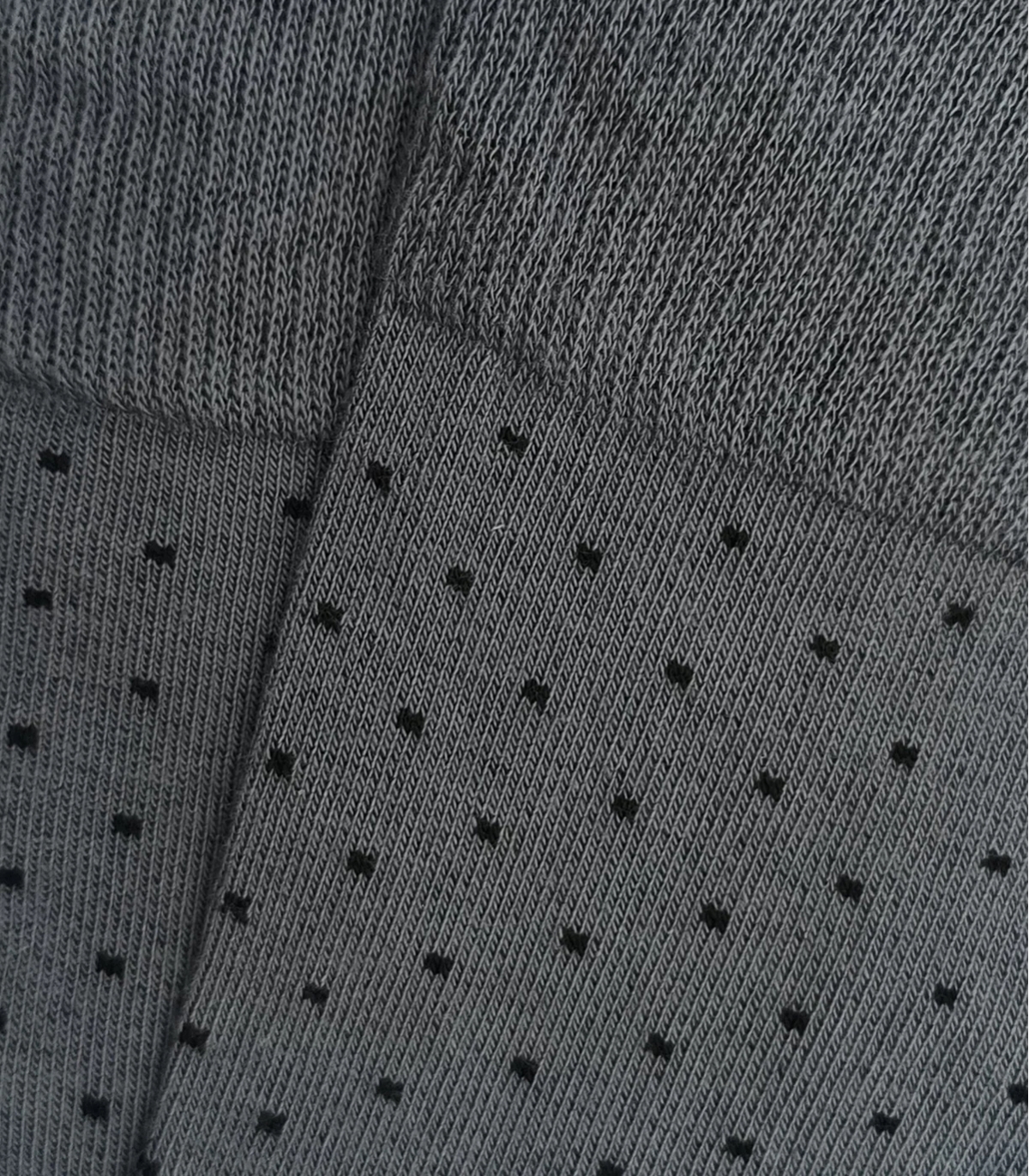 Calcetines Altos Topitos Gris Y Negro