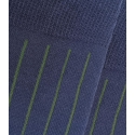 Navy and Green Ribbed Knee High Socks