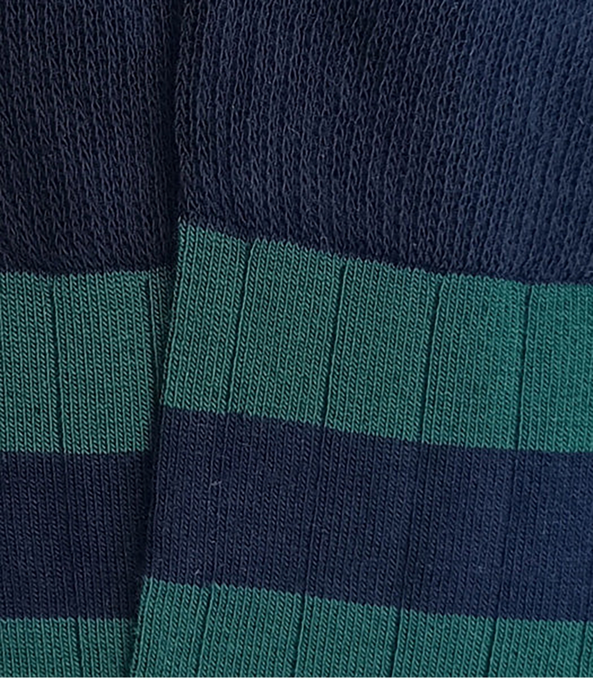 Calcetines Altos Canalé Rayas Azules Y Verdes