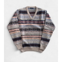 HOOK Z.Hinchliffe Wool Jacquard V-Neck Sweater