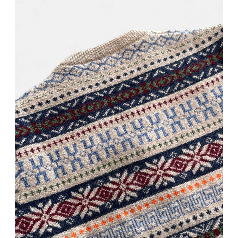 Detalle Espalda Jersey Pico Jacquard Lana Z.Hinchliffe