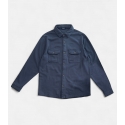 Blue Cotton Knit Overshirt