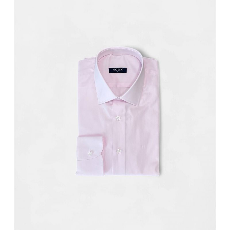 Pink Twill Ceremony Shirt with Convertible Cuff