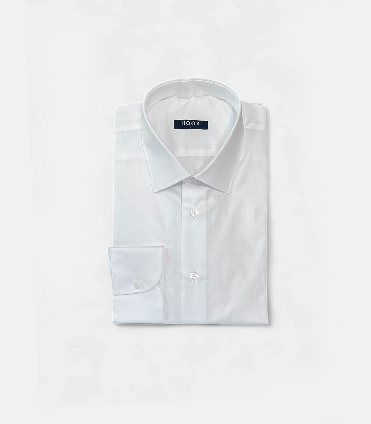 White Twill Ceremony Shirt with Convertible Cuff