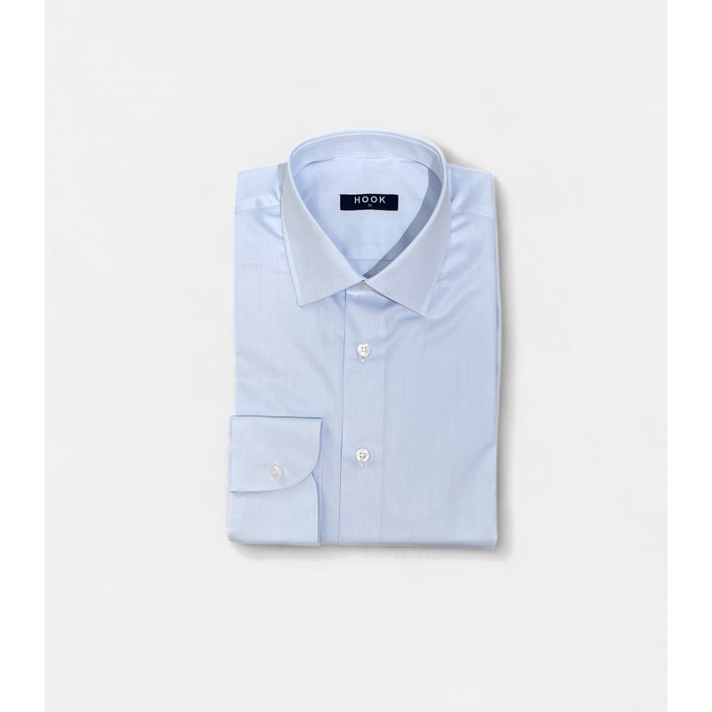 Camisa Ceremonia Puño Mixto Twill Azul