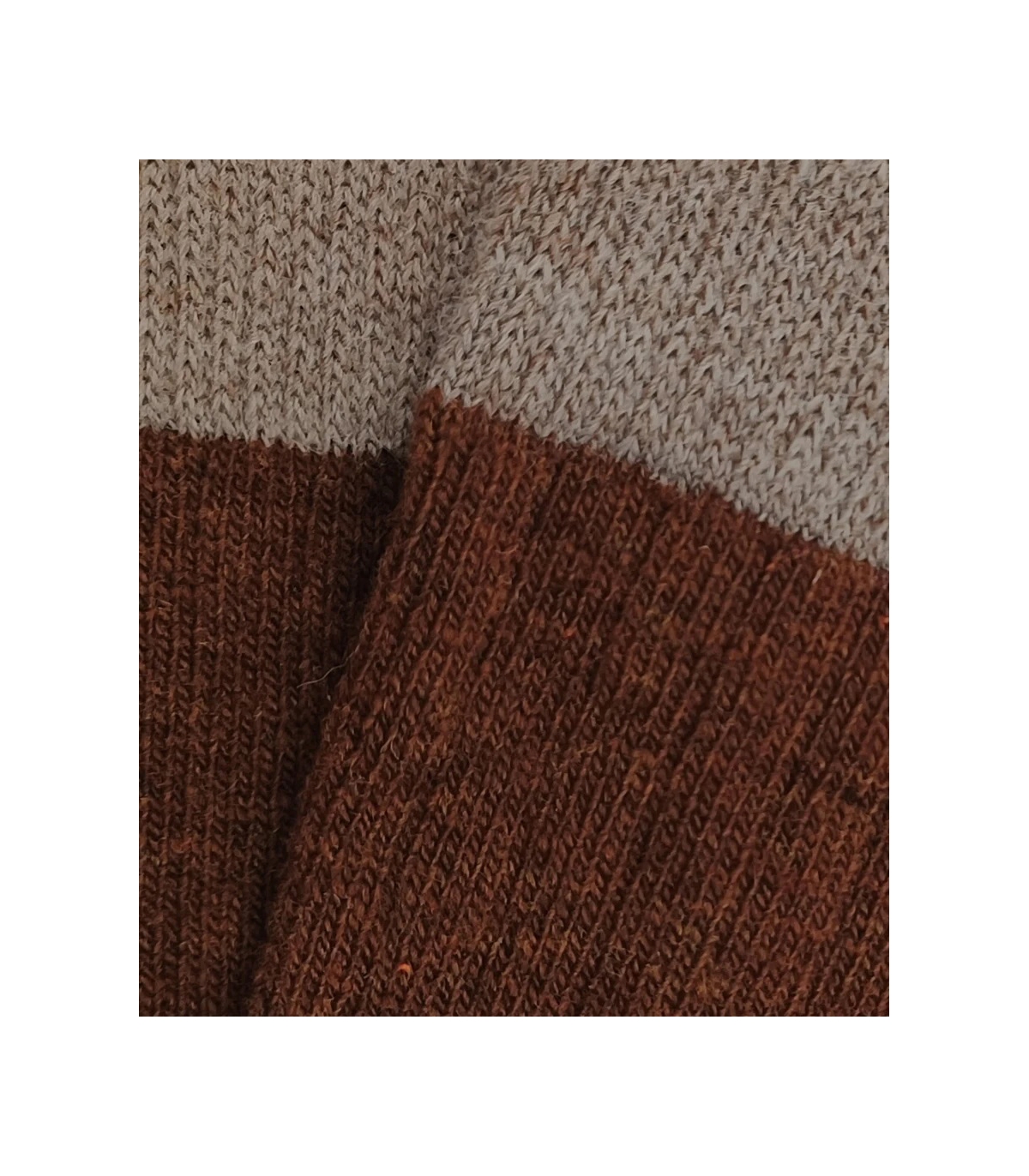 Calcetines Lana Marrón Y Beige HOOK