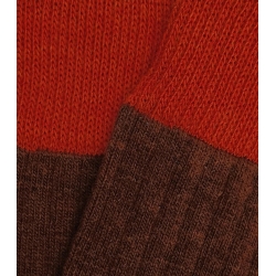 Brown and Tile Wool Socks
