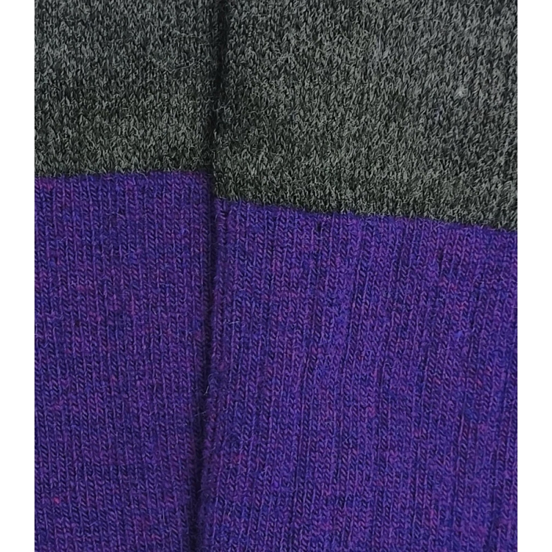 Calcetines Lana Morado y Gris