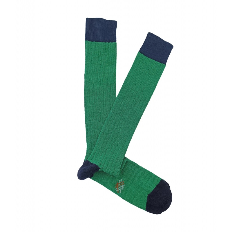 Green and Blue Wool Socks