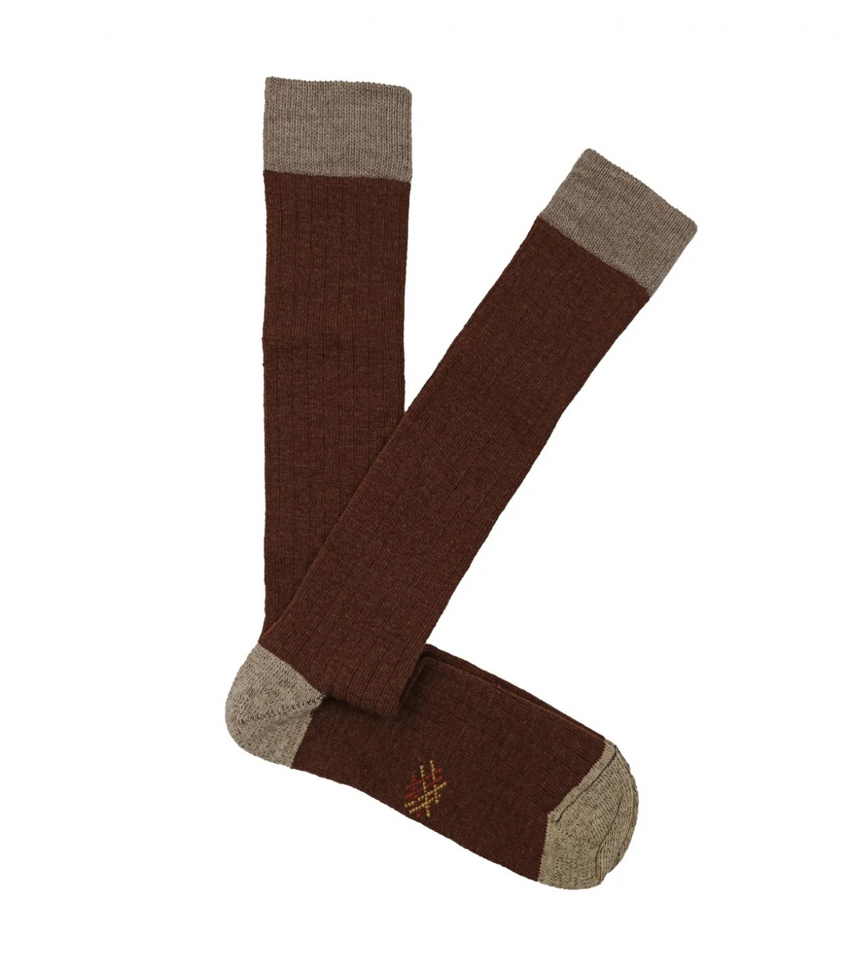 Calcetines Lana Marrón y Beige