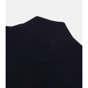 HOOK Navy Wool Quarter-Zip Pullover