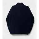 HOOK Navy Wool Quarter-Zip Pullover