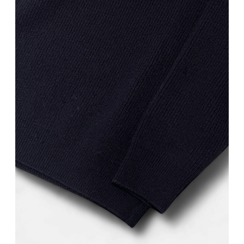 HOOK Navy Wool Quarter-Zip Pullover