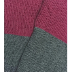 Grey And Pink Knee High Socks