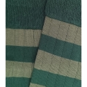 Green Striped Ribbed Knee High Socks