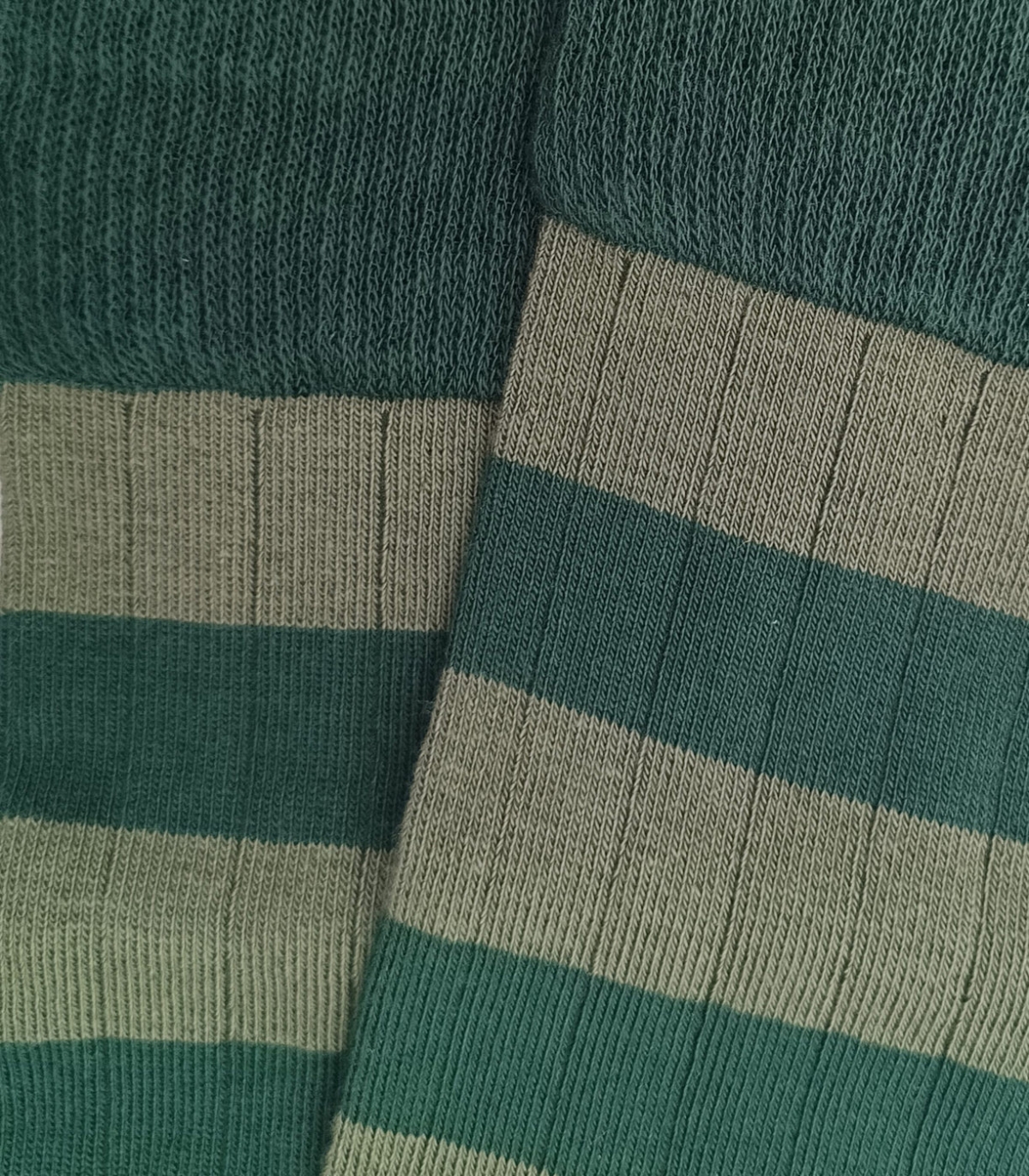 Calcetines Altos Canalé Rayas Verdes