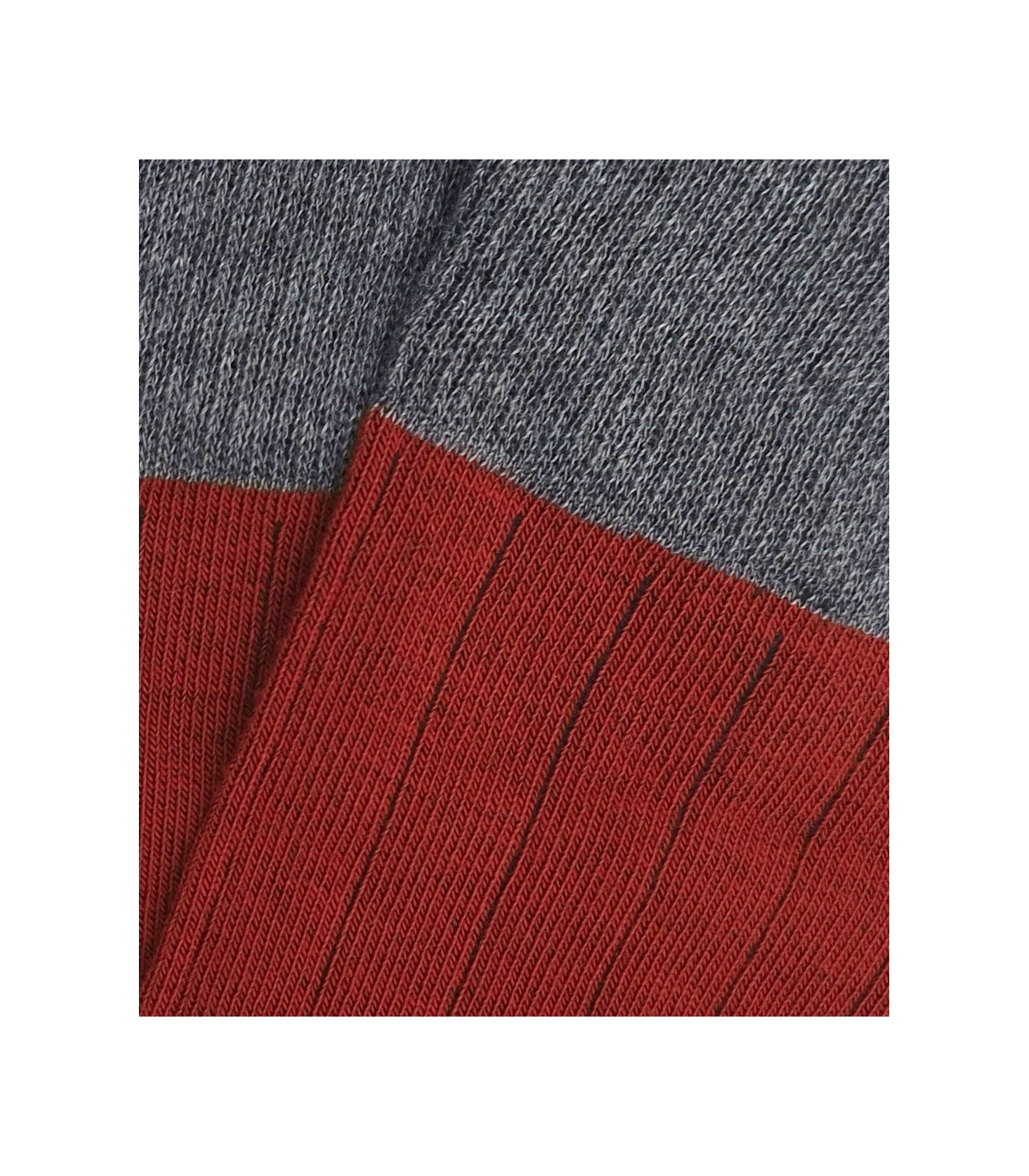 Calcetines Canalé Naranja Y Gris