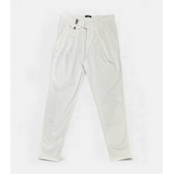 White Origin Pleated Chino Trousers