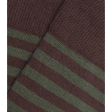 Brown And Green Striped Socks