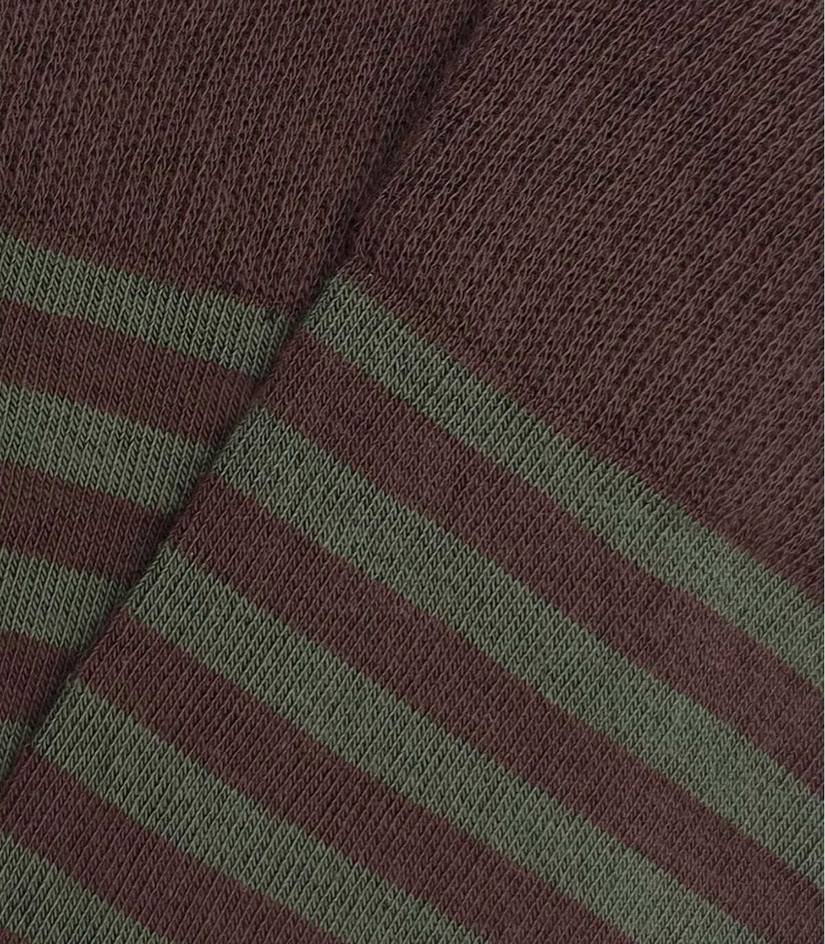 Calcetines Rayas Finas Marrón Y Verde