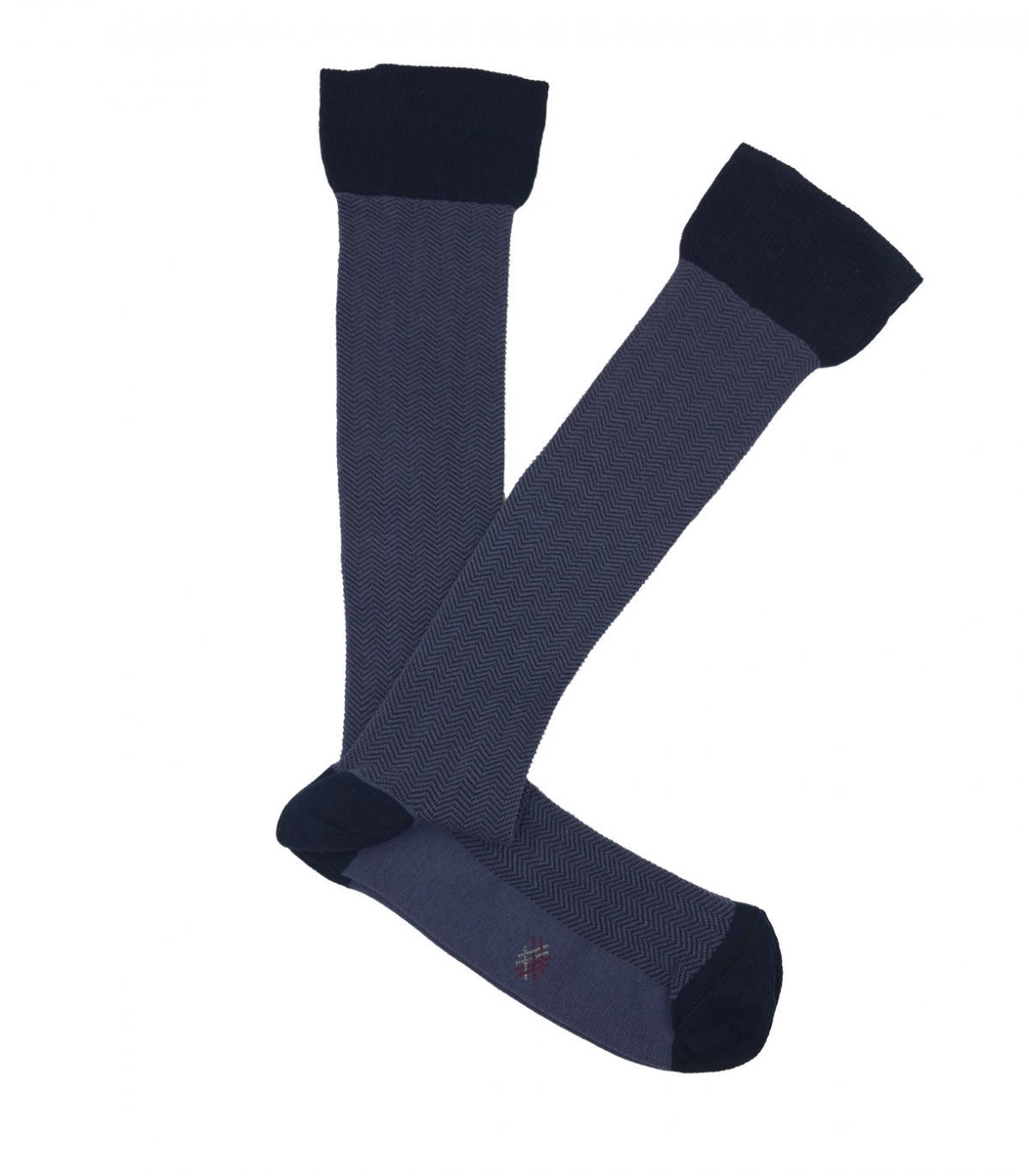 Calcetines Altos Espiga Azul