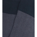 Blue Herringbone Knee High Socks