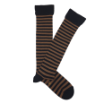 Camel And Black Striped Knee High Socks