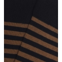 Camel And Black Striped Knee High Socks