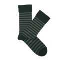Green and Gray Striped Socks