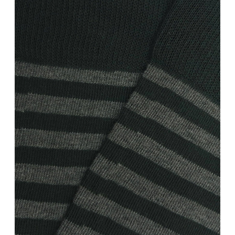 Green and Gray Striped Socks