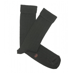Black Ribbed Socks