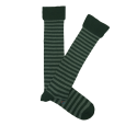 Green And Grey Striped Knee High Socks