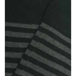 Green And Grey Striped Knee High Socks