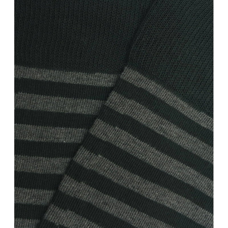 Green And Grey Striped Knee High Socks