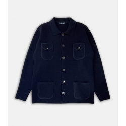 Chaqueta De Lana Con Bolsillos Azul HOOK