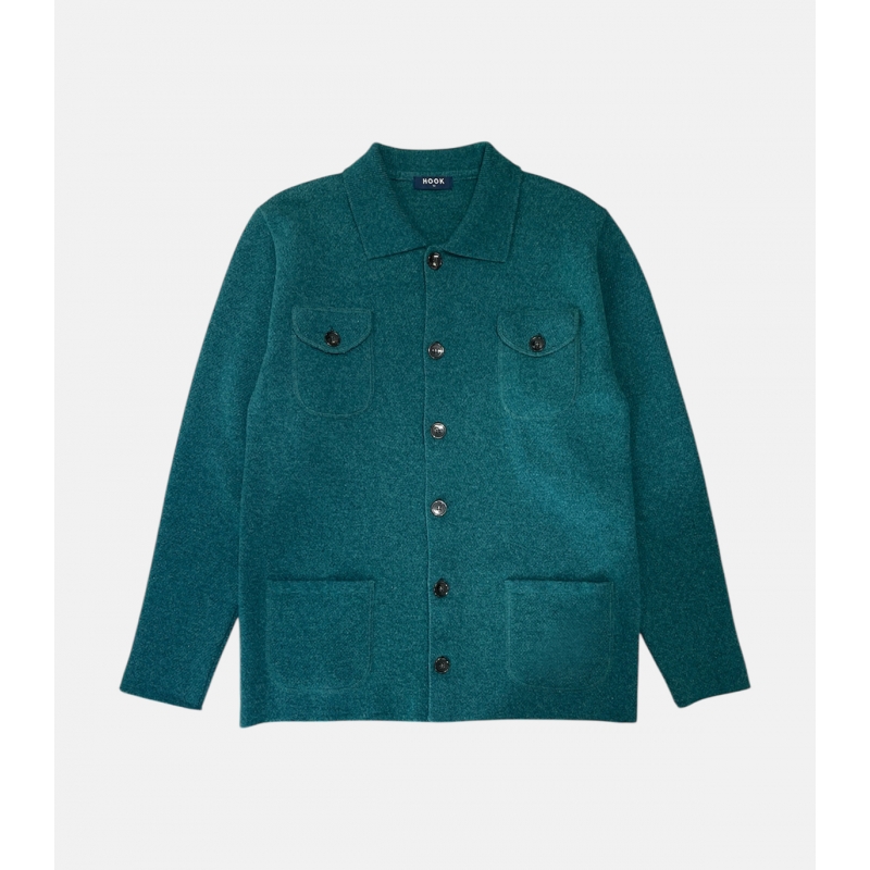 HOOK Green Wool Jacket With Pockets