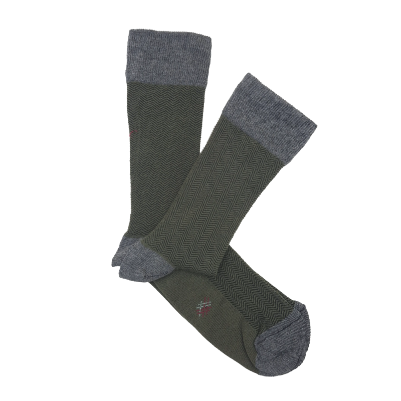 Calcetines Espiga Verdes Y Gris HOOK