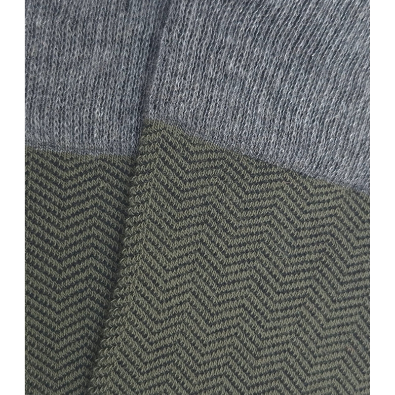HOOK Green And Grey Herringbone Socks