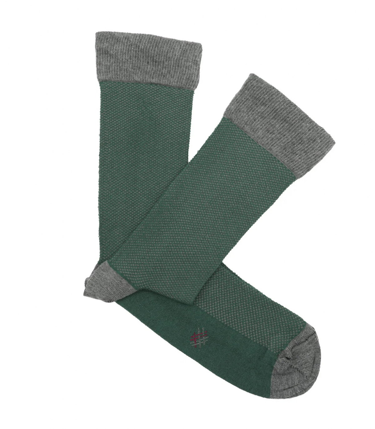 Calcetines Ojo De Perdiz Verde Y Gris HOOK