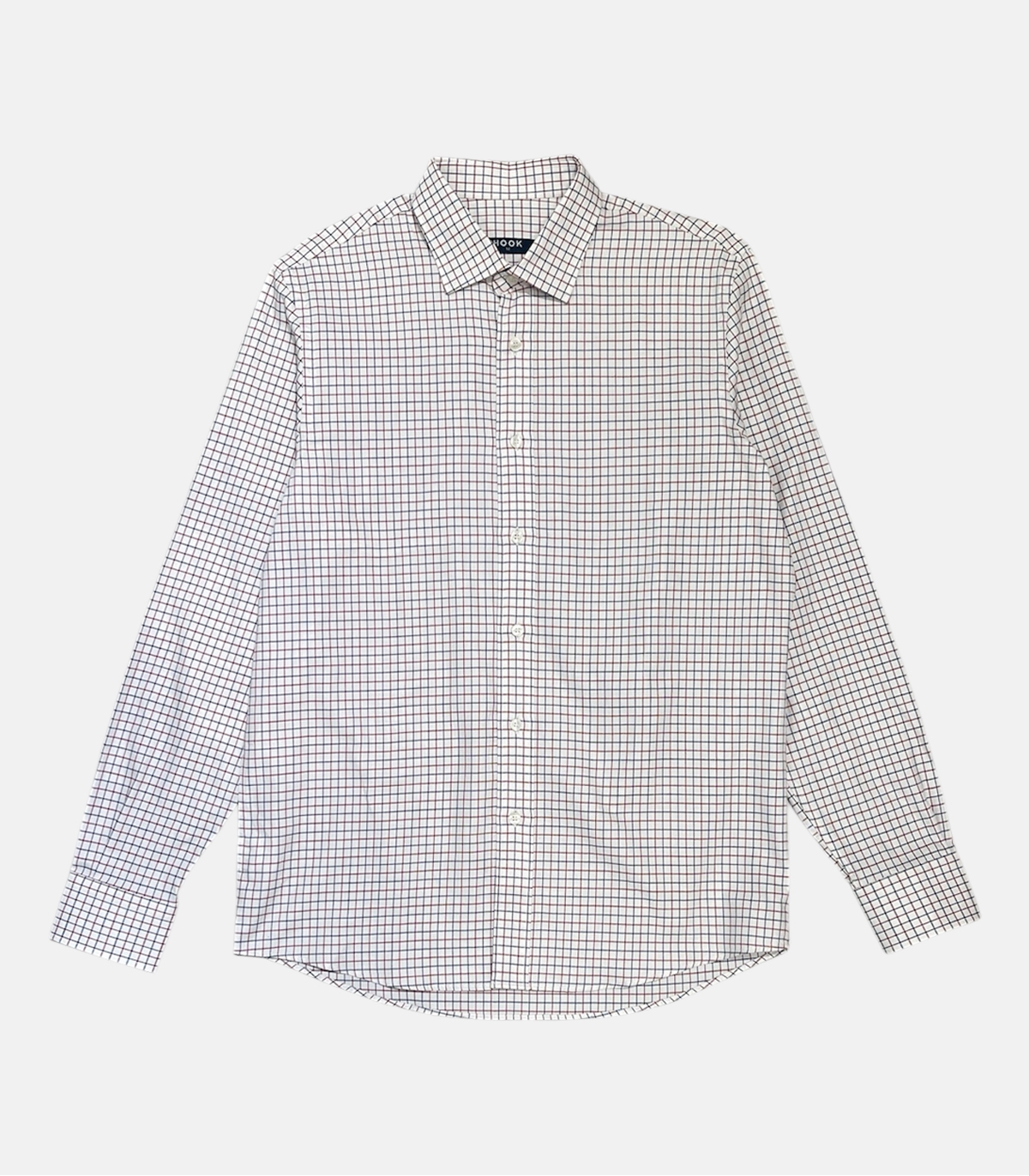 Blue and Burgundy Checkered Shirt