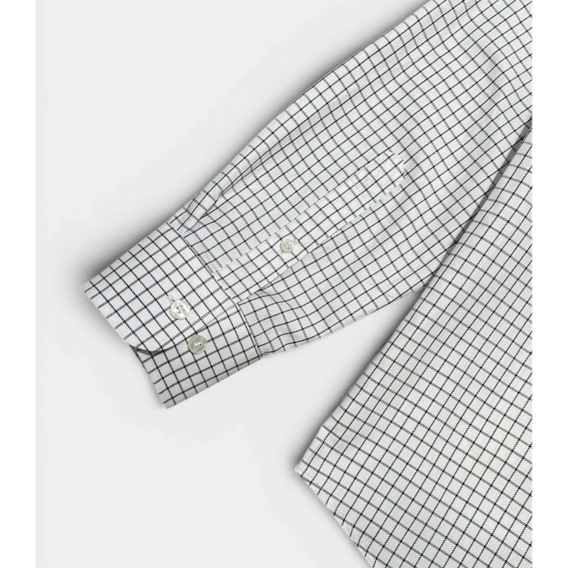 Camisa Cuadros Marrón Y Verde