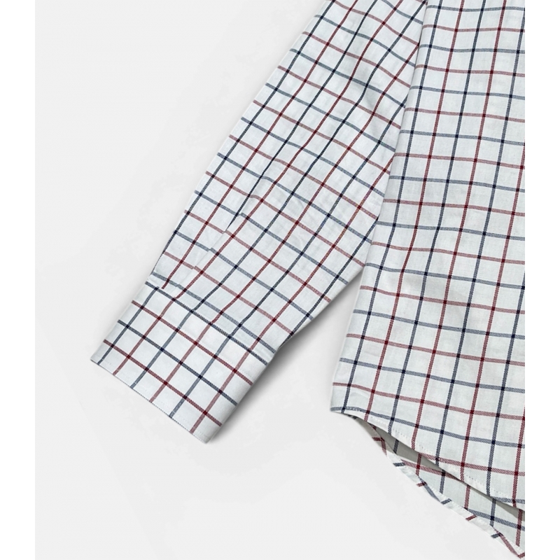 Navy and Burgundy Checks Viella Shirt