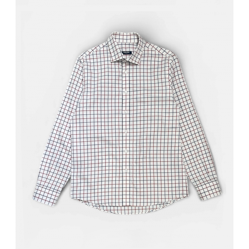 Navy and Burgundy Checks Viella Shirt