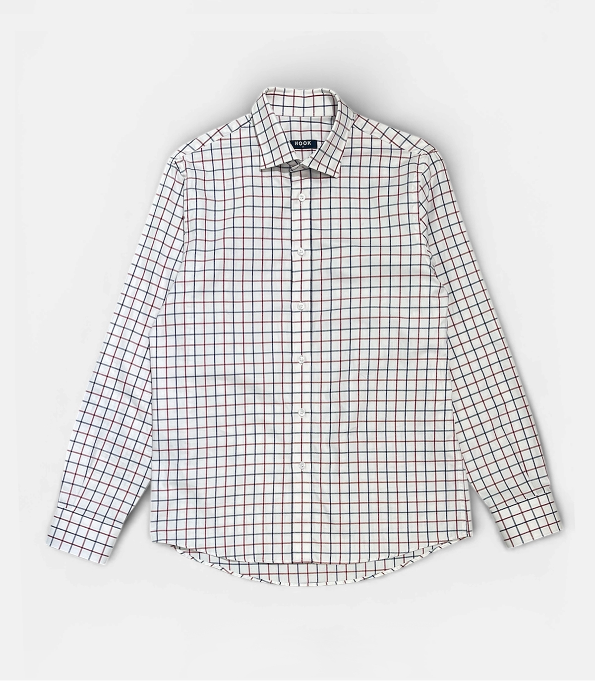 Navy and Burgundy Checks Viella Shirt